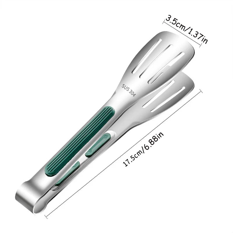 GeniusGrill Stainless Steel Tong: Ideal for Meat, Salad, Bread, and More ā Essential Kitchen Accessories for Grilling, Buffet, and Cooking